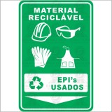 Material reciclável - Epi’s usados 
